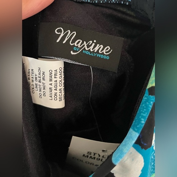 Maxine of Hollywood Women's Size 6 One Piece Swimsuit Blue - Picture 8 of 10
